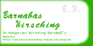 barnabas wirsching business card